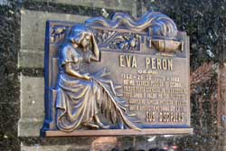 grave marker for eva peron duarte evita buenos aires argentina