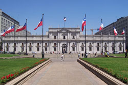 palacio de la moneda presidential palace, santiago, chile