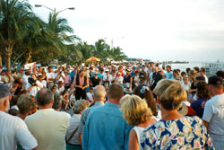 mallory square sunset crowd gathers key west