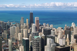 john hancock building chicago skyline