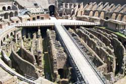 roman colosseum interior upper level rome italy