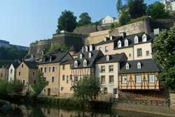 Grund and Alzette River, Luxembourg City, Luxembourg