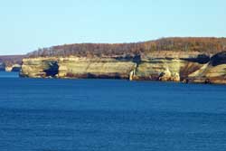 lake superior cliffs pictured rocks national lakeshore michigan