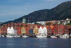 bryggen waterfront bergen norway