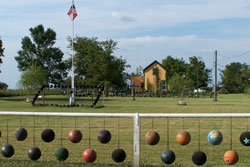 nowata oklahoma bowling ball fence