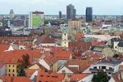 Stare Mesto from Bratislava Hrad Ruins, Bratislava slovakia