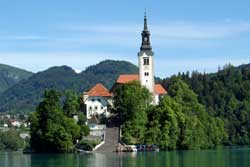 lake bled church